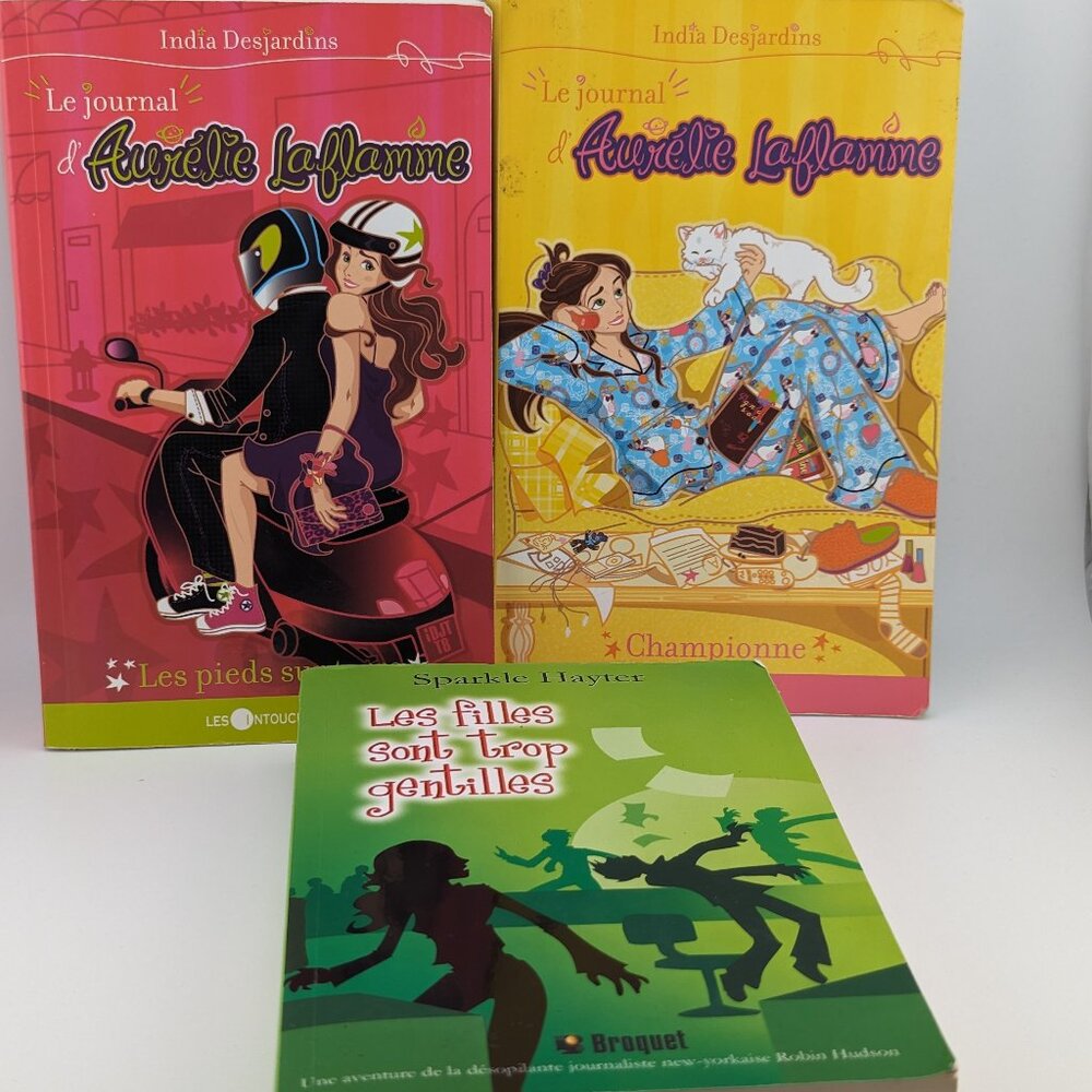 Bundle of 3 Teenage girl novels in french edition